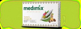 סבון מדימיקס ע"ב כורכום ושמן ארגן 125 גרם Ayurvedic soap אינדיאן סטור